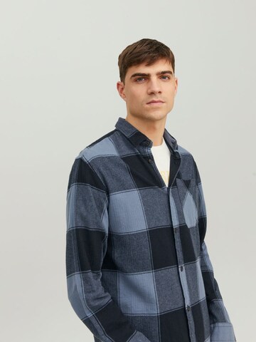 JACK & JONES Regular fit Button Up Shirt 'Owen' in Blue