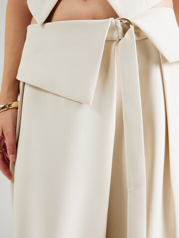 millane Wide leg Pleat-Front Pants in Beige