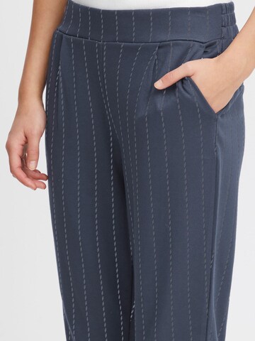 ICHI Tapered Pleat-front trousers 'Ruti' in Blue