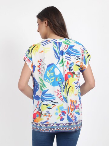 VICCI Germany Blusentop mit Tunikakragen in Mischfarben