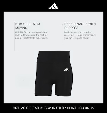 Skinny Pantalon de sport 'Optime Essentials' ADIDAS PERFORMANCE en noir