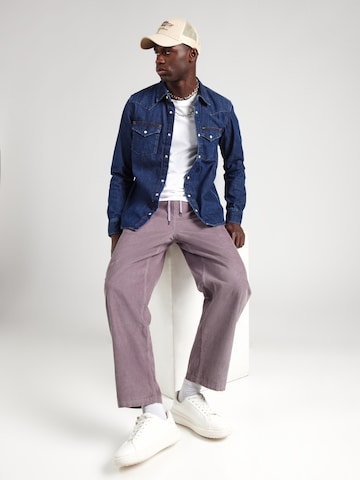 Lee - Ajuste regular Camisa 'Western' en azul