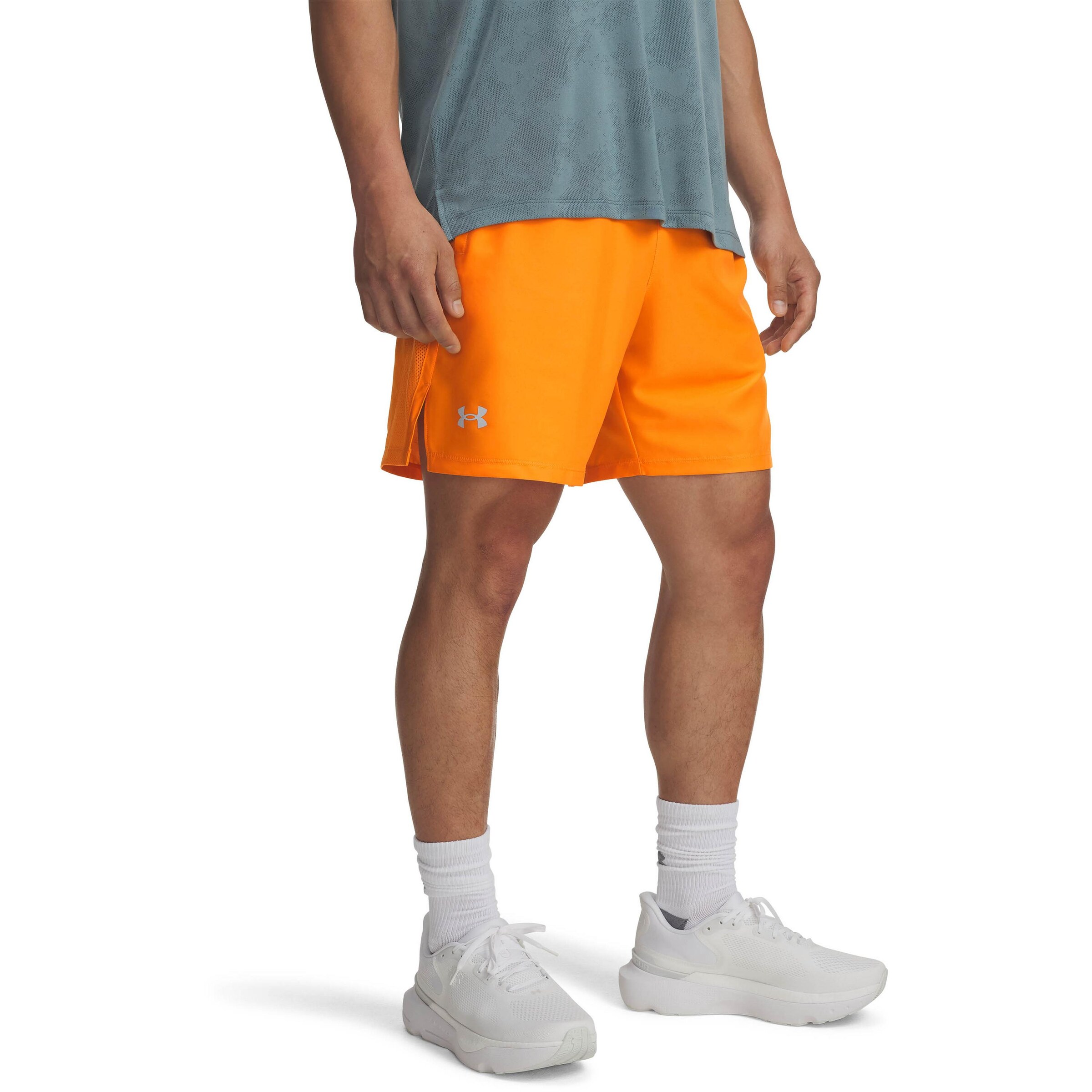 UNDER ARMOUR Regular Sportbroek 'Launch 7' in Oranje: voorkant
