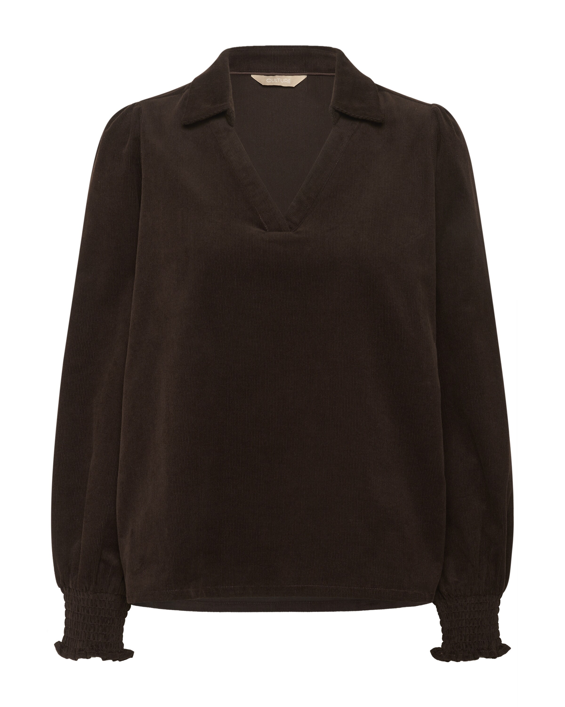 CULTURE Bluse 'Rhaena' i mørkebrun, Produktvisning