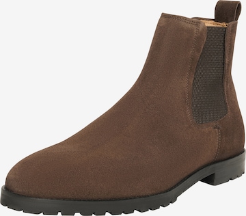 Henry Stevens Chelsea boots 'Wallace CB' in Bruin: voorkant