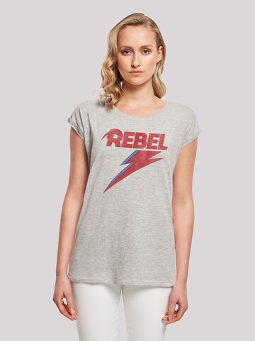 F4NT4STIC Shirt 'David Bowie' in Grau: Vorderseite