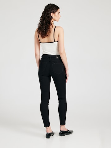 Lee Slimfit Jeans 'Scarlett High' i svart: baksida