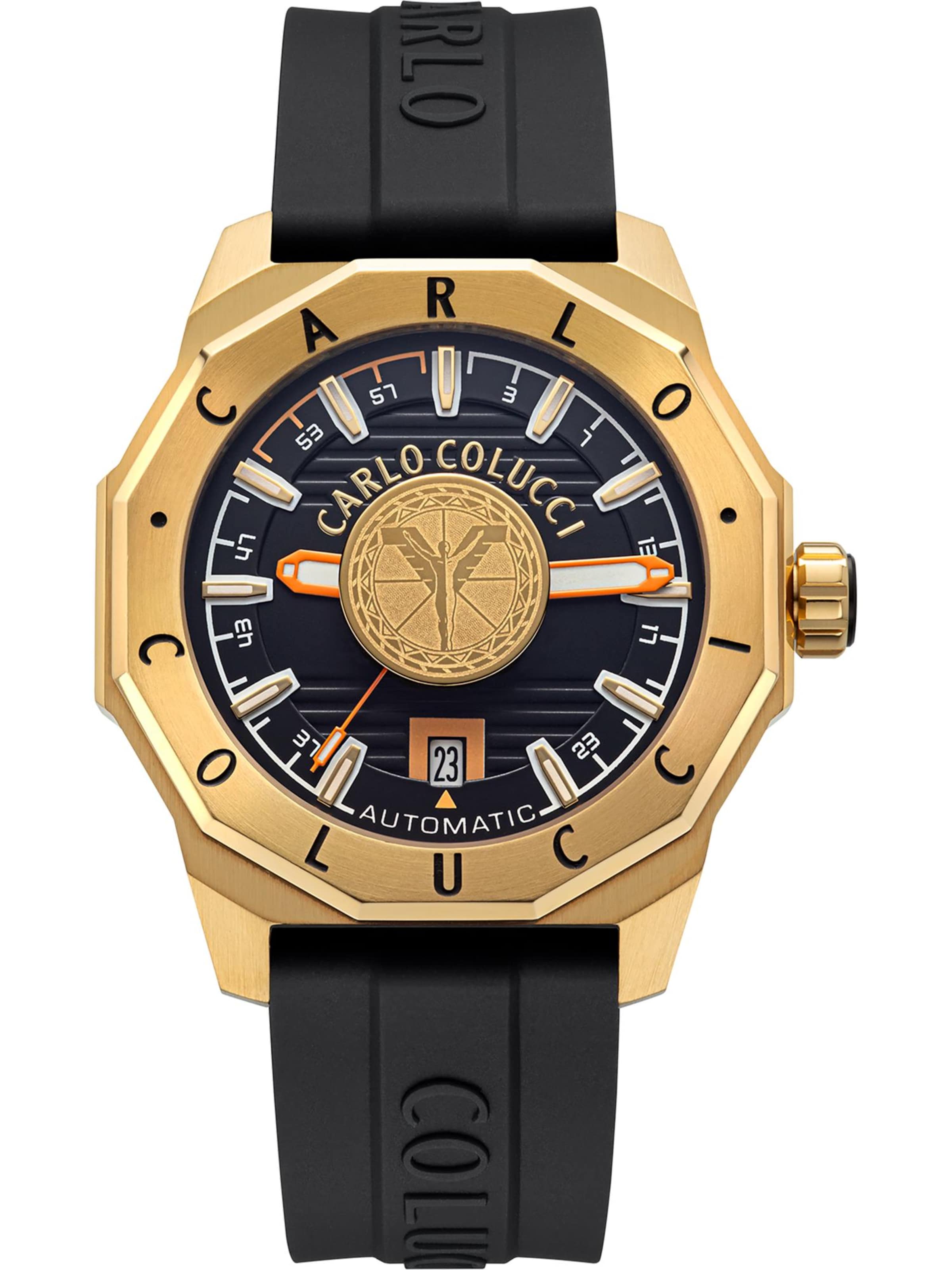 Carlo Colucci Analog watch ' Drabbe ' in Black: front