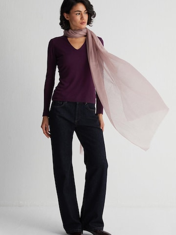Écharpe SILK & CASHMERE en rose : devant