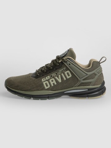 CAMP DAVID Leichter Sneaker im Strick-Design in Grün