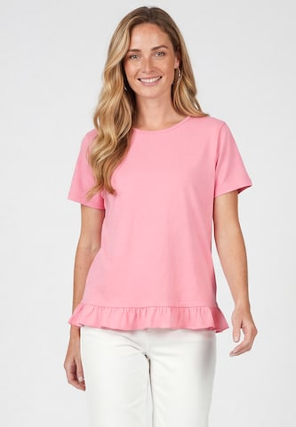 T-shirt usha BLUE LABEL en rose : devant