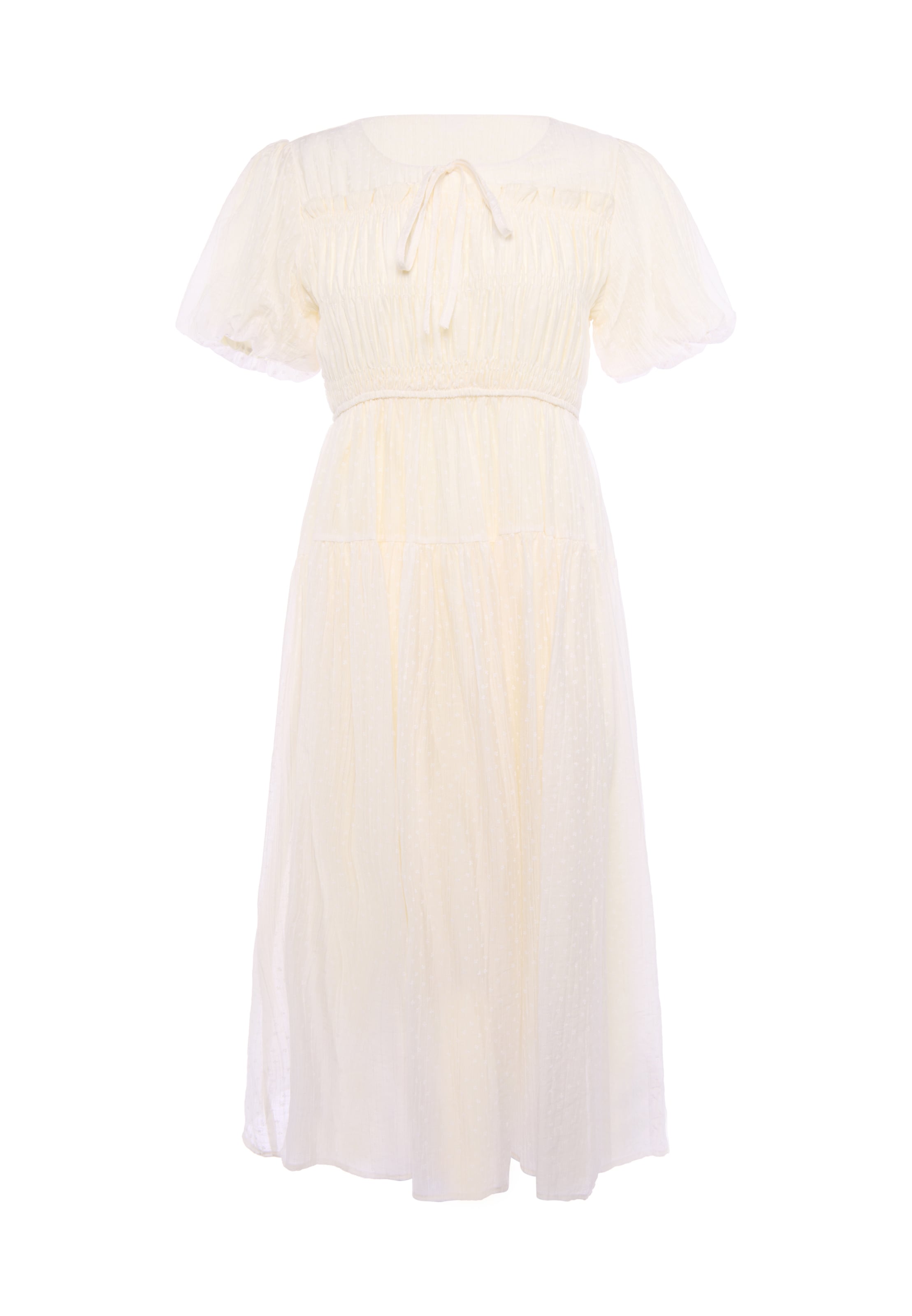 Usha - Vestido en beige: frente