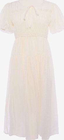 Usha - Vestido en beige: frente