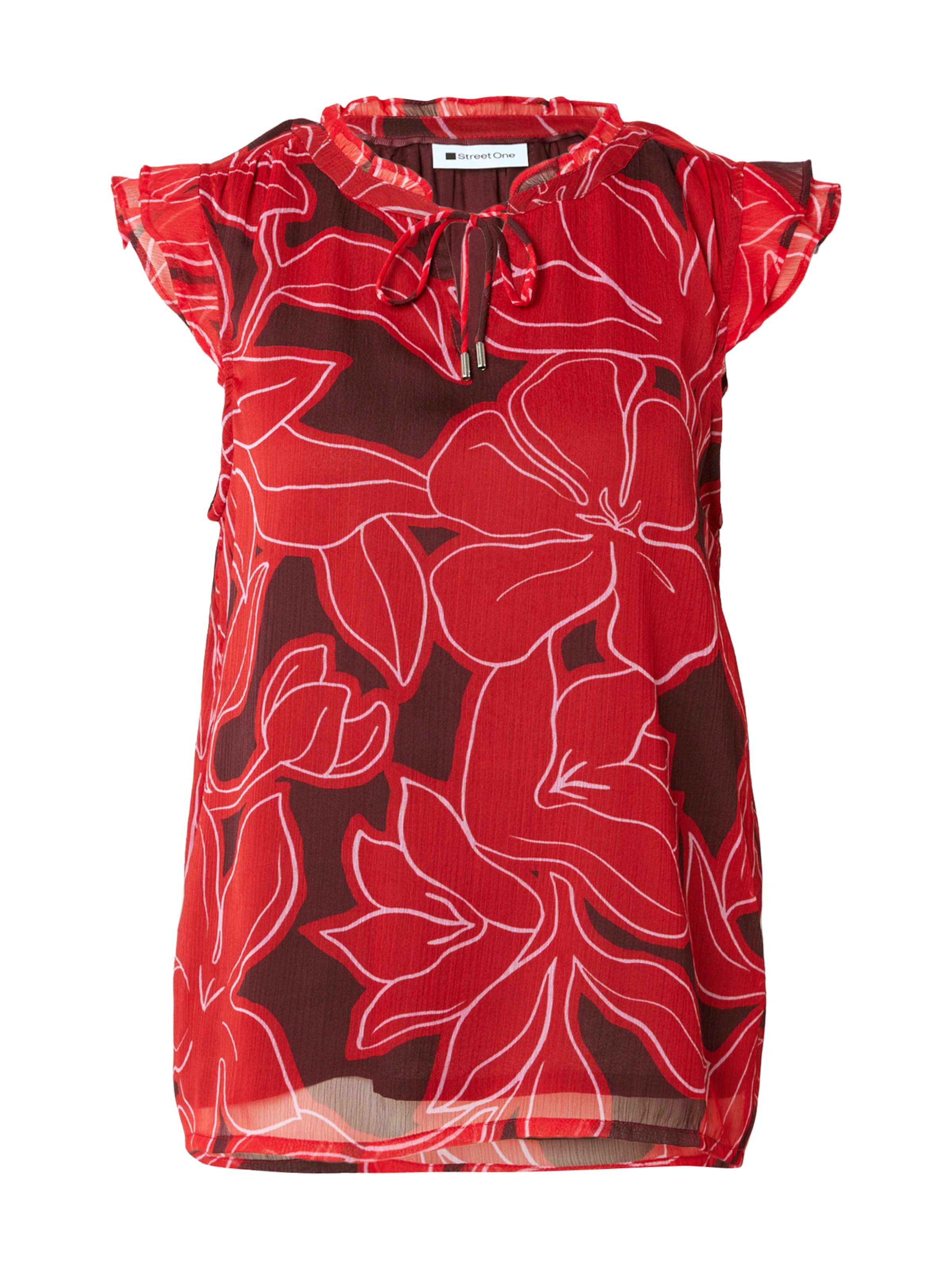STREET ONE Blouse in Rood: voorkant