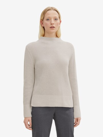 TOM TAILOR Sweater in Beige: front