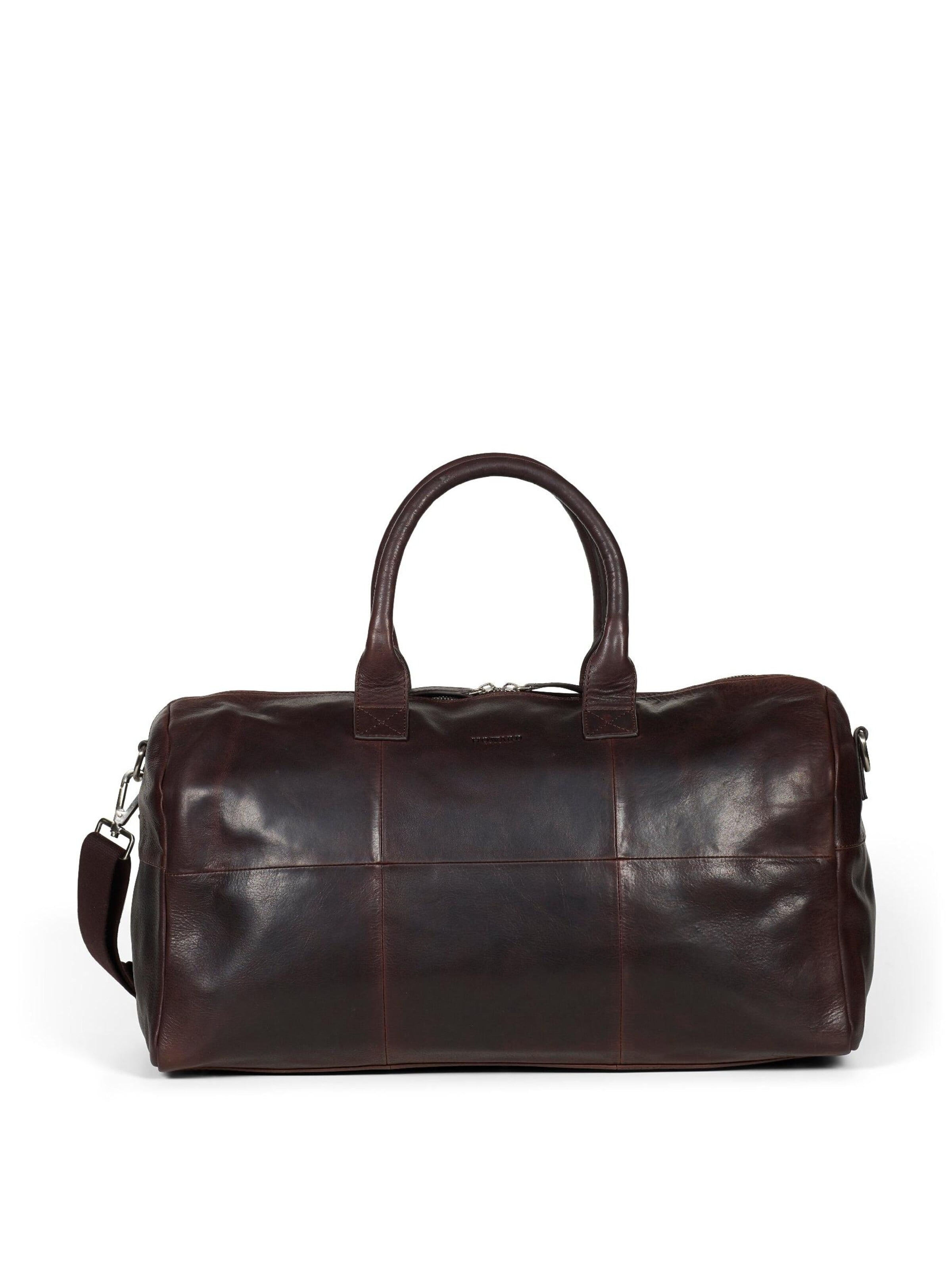 Borsa weekend 'Weekend Bag Sam Dark Brown' di Howard London in marrone: frontale