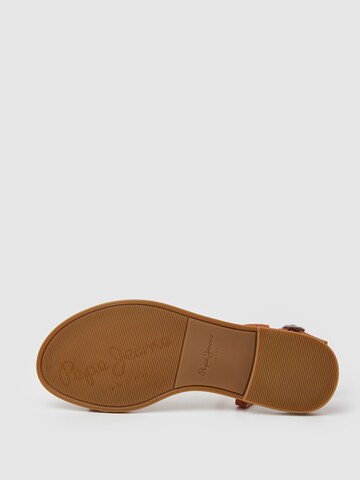 Pepe Jeans Strap Sandals 'HAYES FOLK' in Brown