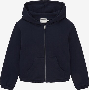 TOM TAILOR Sweat jacket in Blue: front