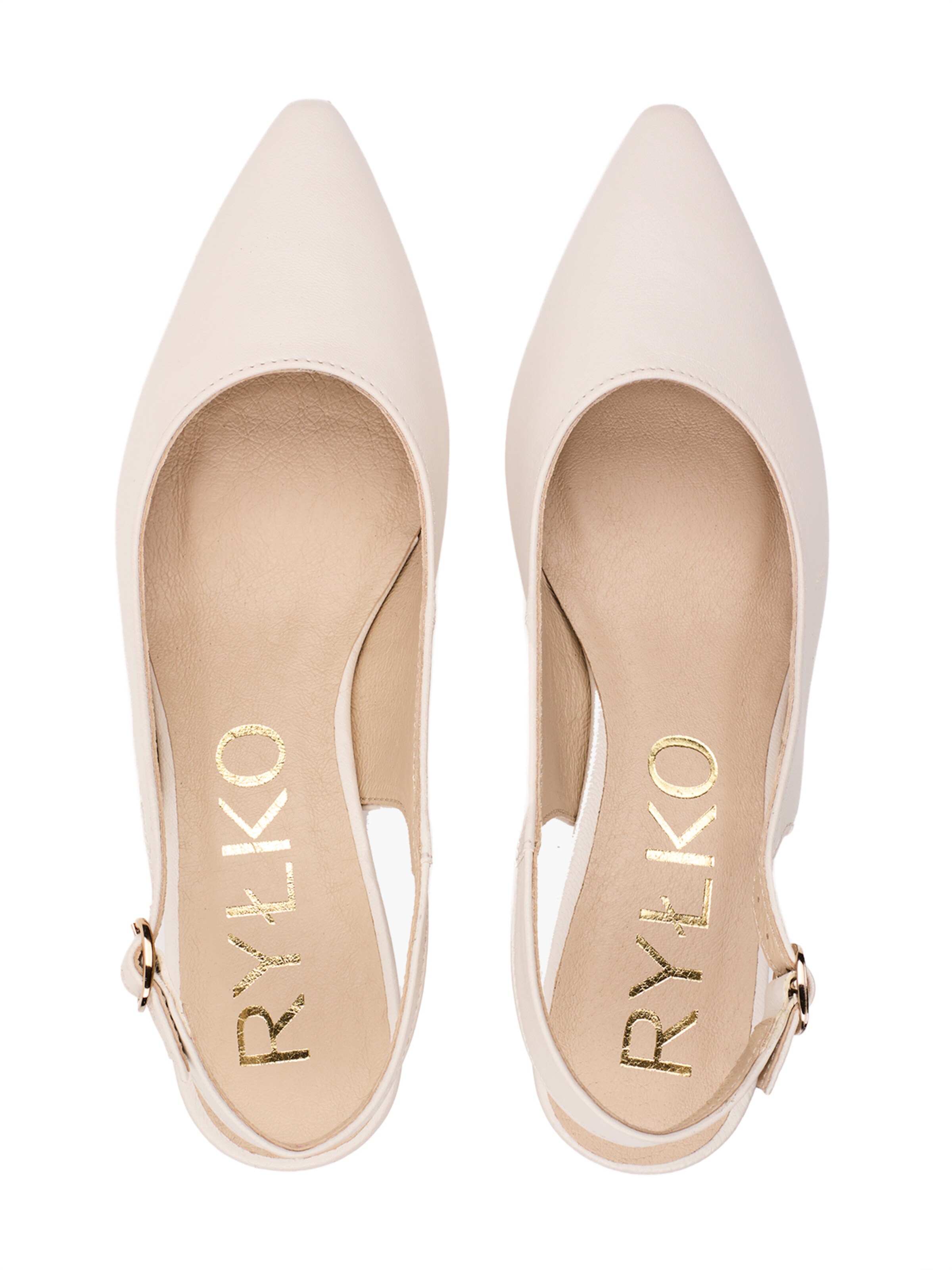 RYŁKOCipele s potpeticom i otvorenom petom - bež boja