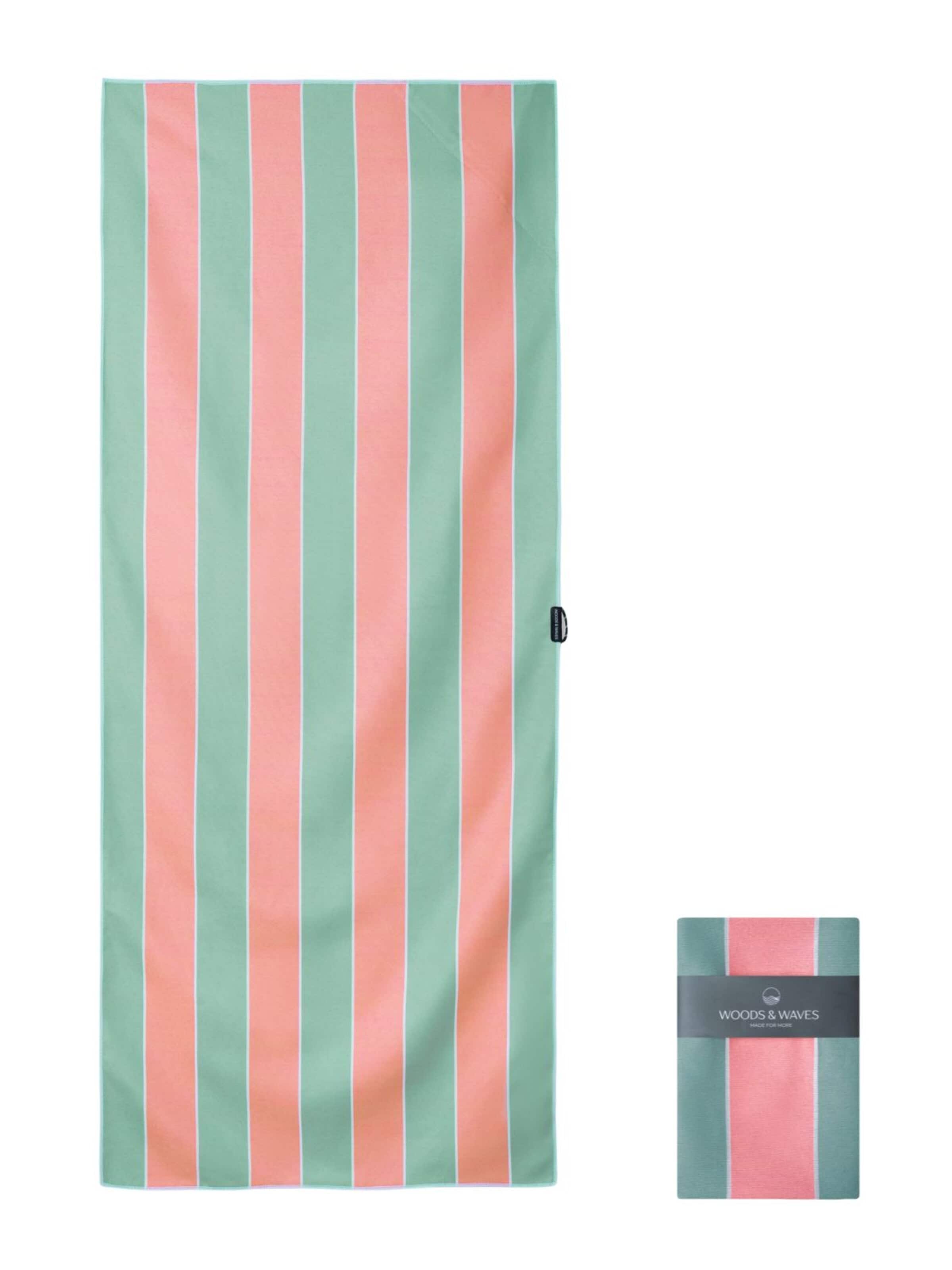 woodsandwaves Beach Towel 'Minty Coast' in Mixed colors: front