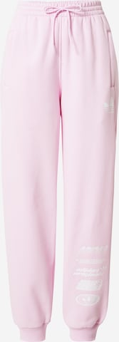 Effilé Pantalon 'Multiple Logo' ADIDAS ORIGINALS en rose : devant