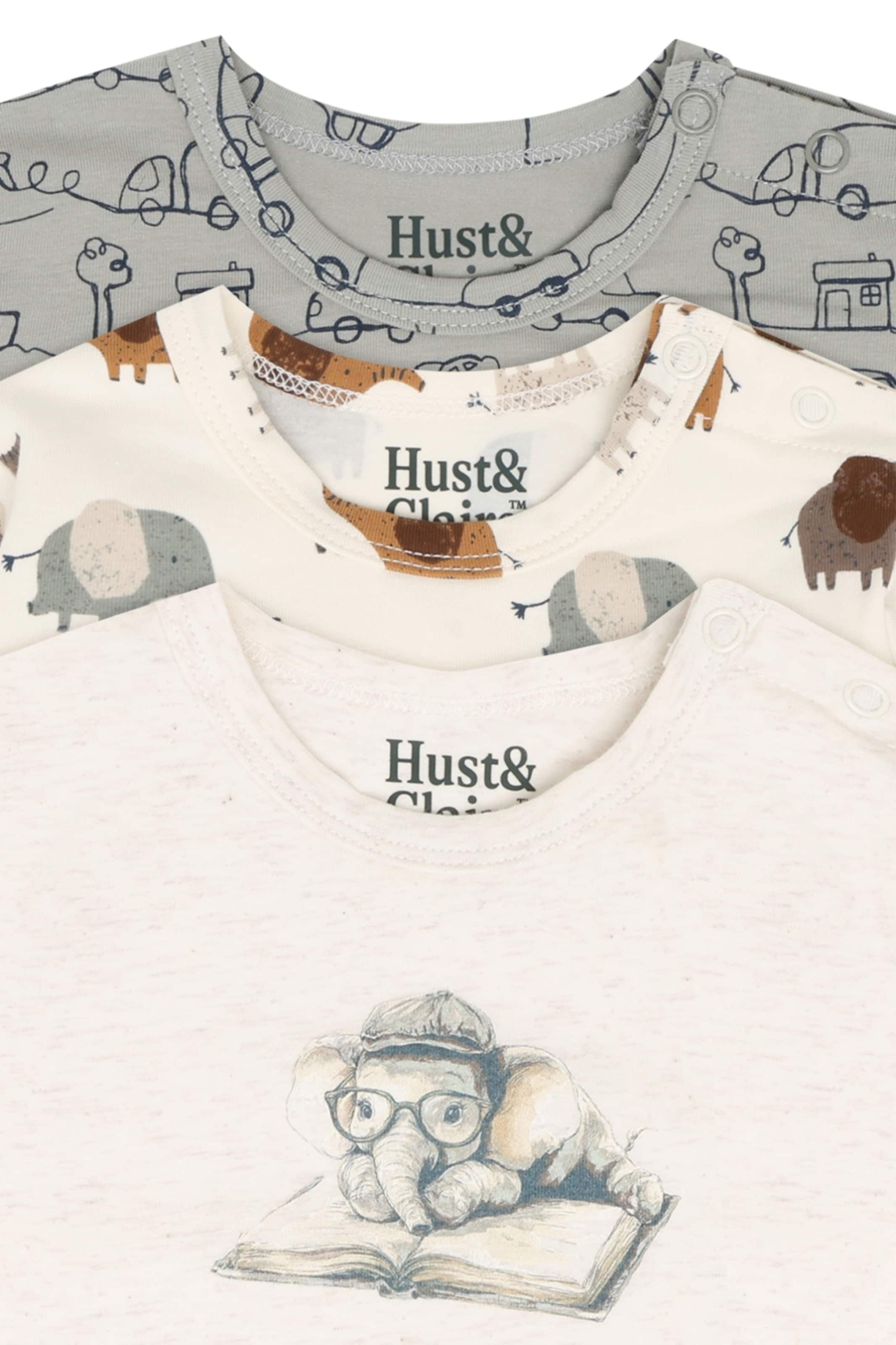 Hust & Claire Tričko 'Albert Elephant' – béžová