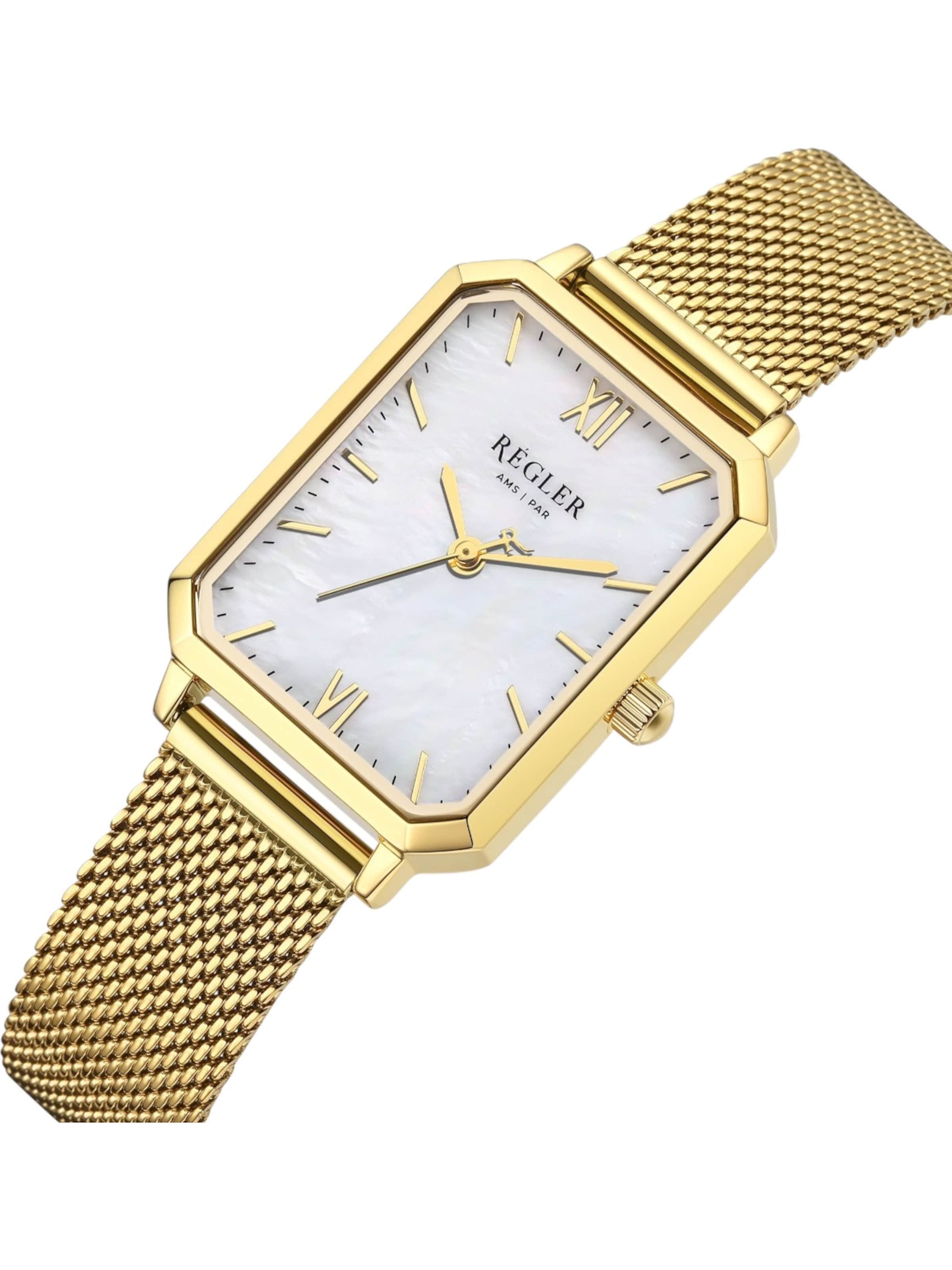 Montre à affichage analogique 'Régler Élégance Mesh Gold - Pearl' Régler en or