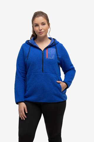 Sweat-shirt Ulla Popken en bleu : devant