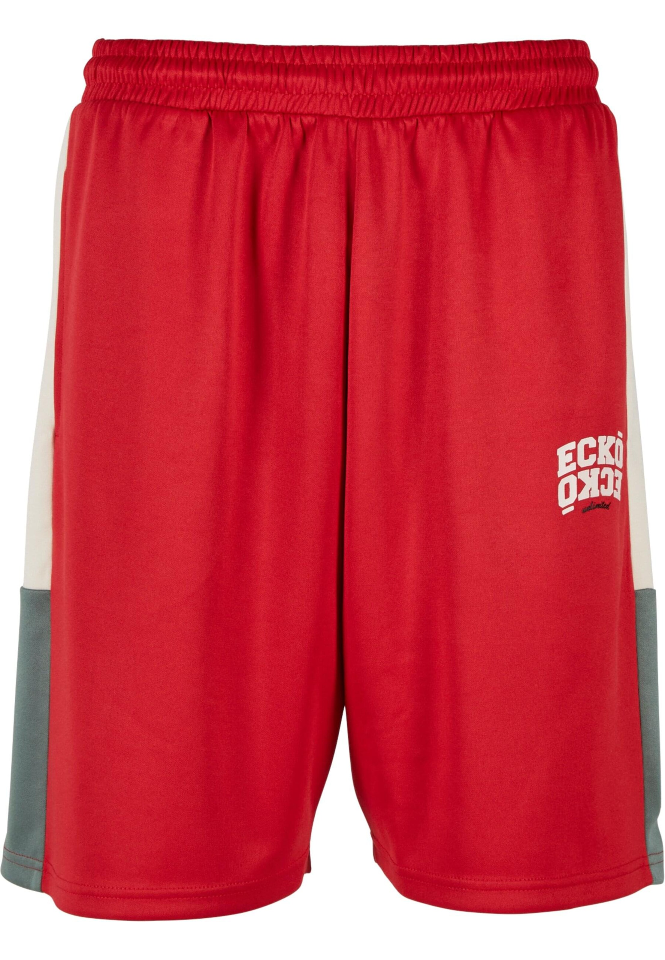 Ecko UnlimitedHlače 'Drap' - crvena boja: prednji dio