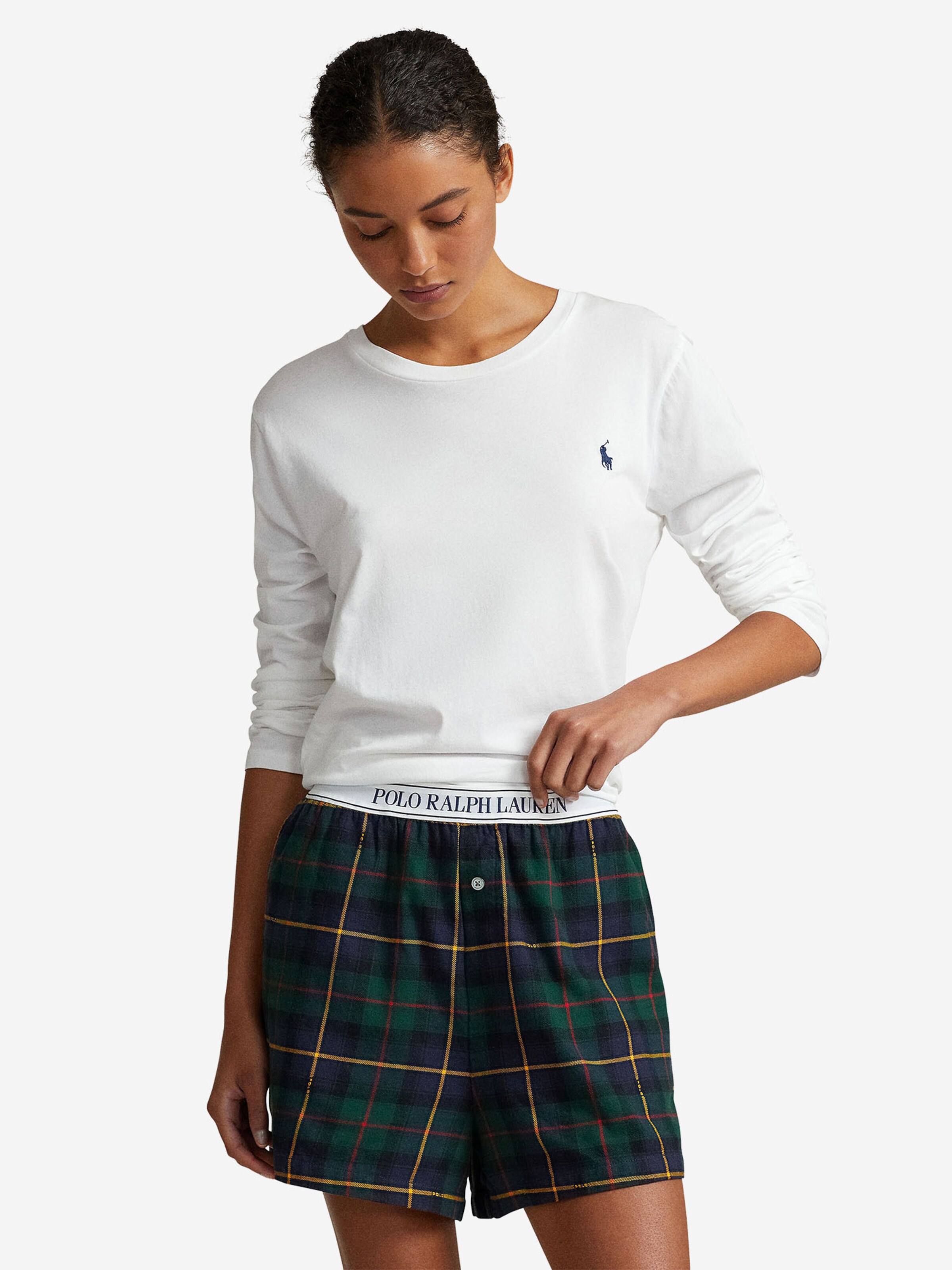 Pantalon de pyjama ' Cozy Flannel ' Polo Ralph Lauren en bleu : devant
