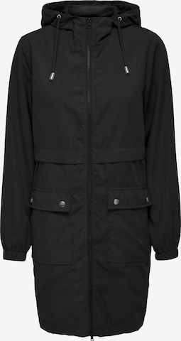 JDY Between-Seasons Coat 'Otus' in Black: front