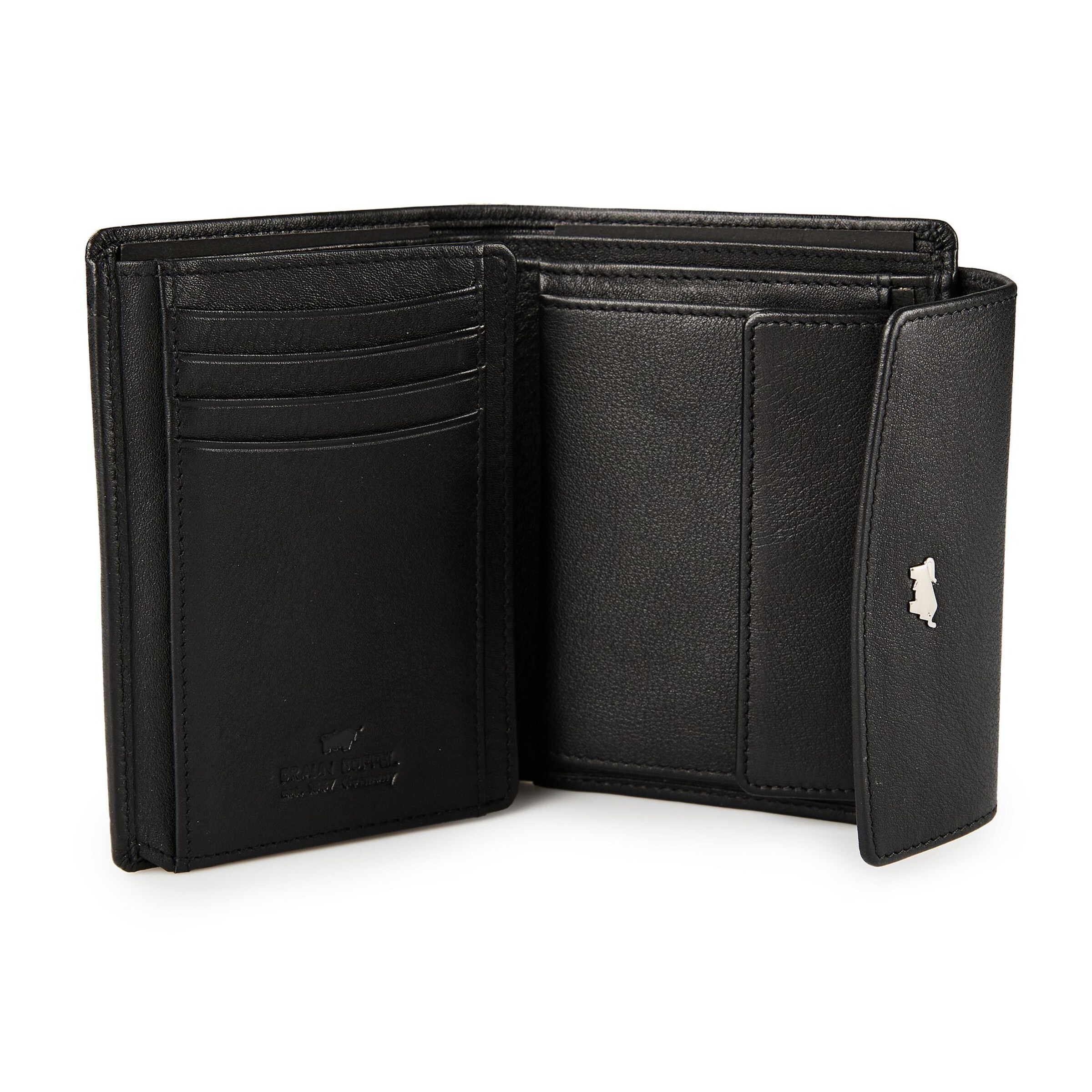 Braun Büffel Wallet 'Joy' in Black