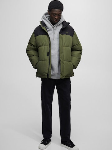 Pull&Bear Winter jacket in Green