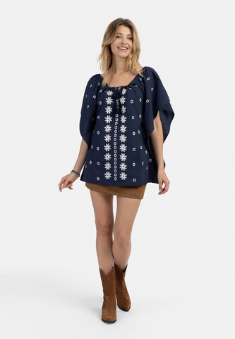 usha FESTIVAL Poncho in Blau