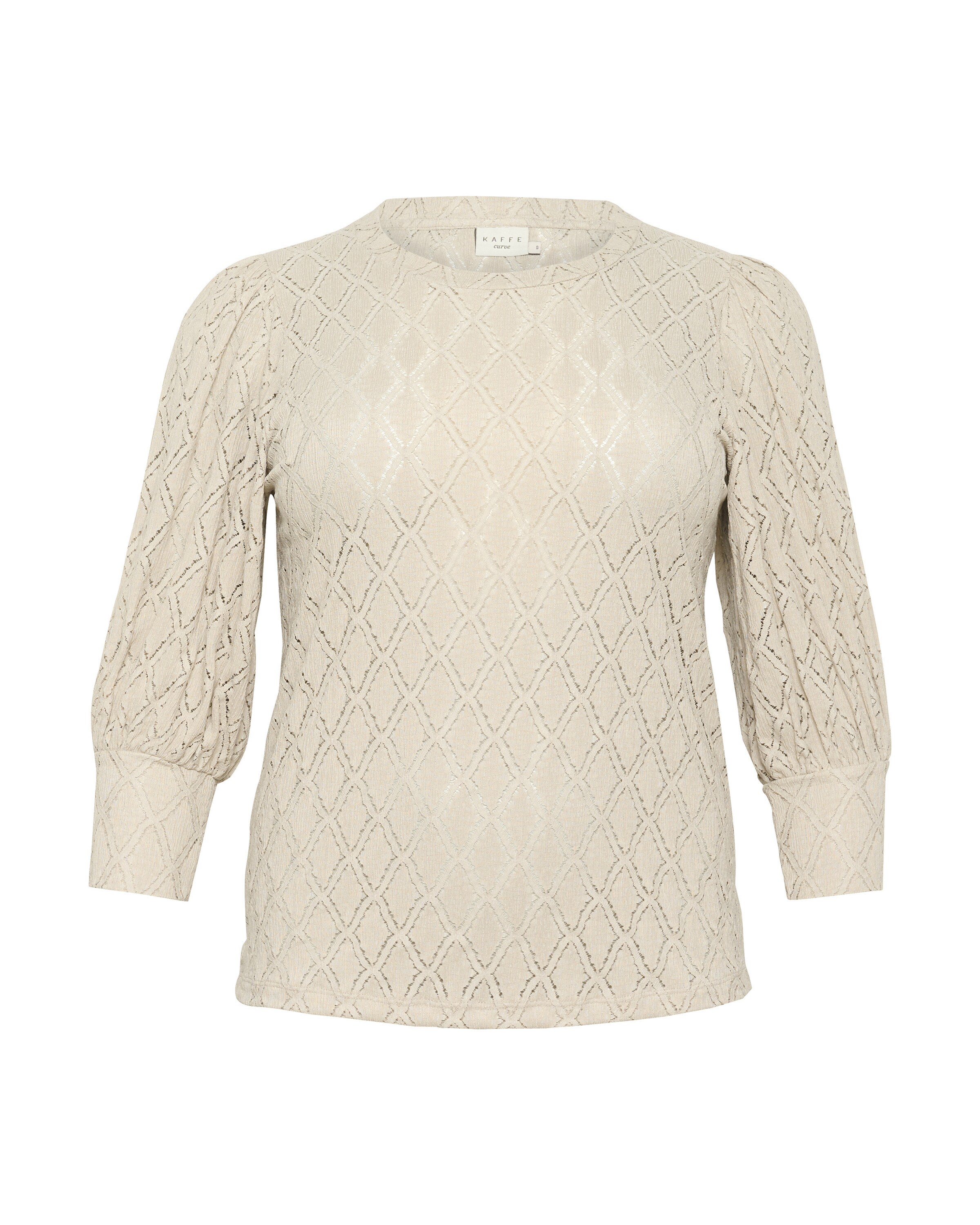 Chemisier 'Tia' KAFFE CURVE en beige : devant