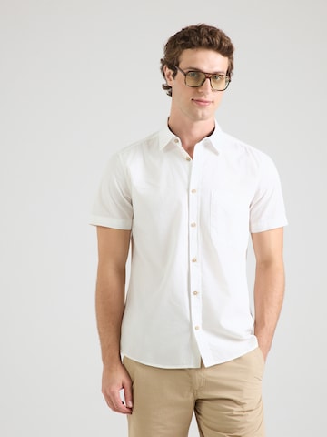 s.Oliver Regular fit Button Up Shirt in Beige: front