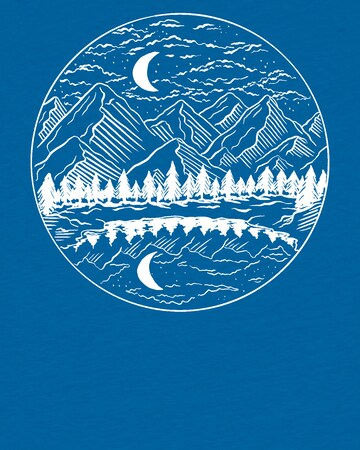 watabout.kids Shirt 'Mountains by night' in Blue