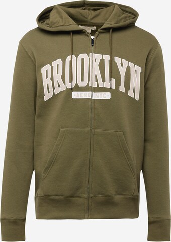 AÉROPOSTALE Sweatjakke 'BROOKLYN' i grøn: forside