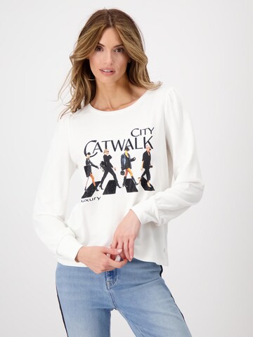 monari - Camisa 'City Catwalk' em branco: frente