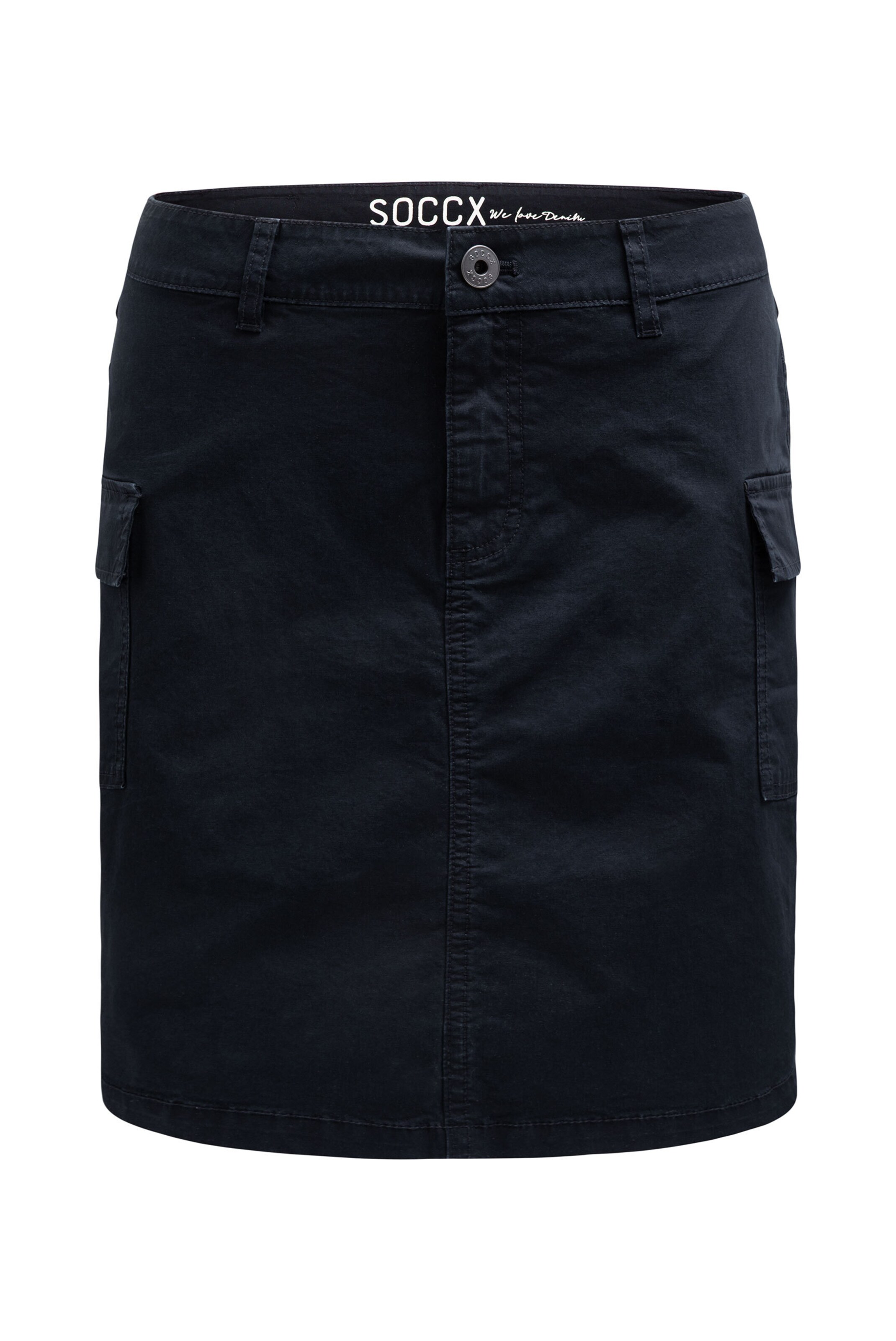 Soccx Basic Rock im Cargo-Stil in Blau: Vorderseite