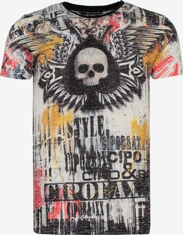 CIPO & BAXX Shirt 'SPADE SKULL' in Gemengde kleuren: voorkant