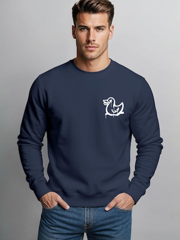 Neverless Sweatshirt 'Duck Spray' in Blue