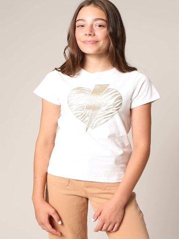 T-Shirt 'LOVERS' Deeluxe en blanc : devant