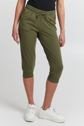 Oxmo Tapered Chino Pants 'Odda' in Green: front