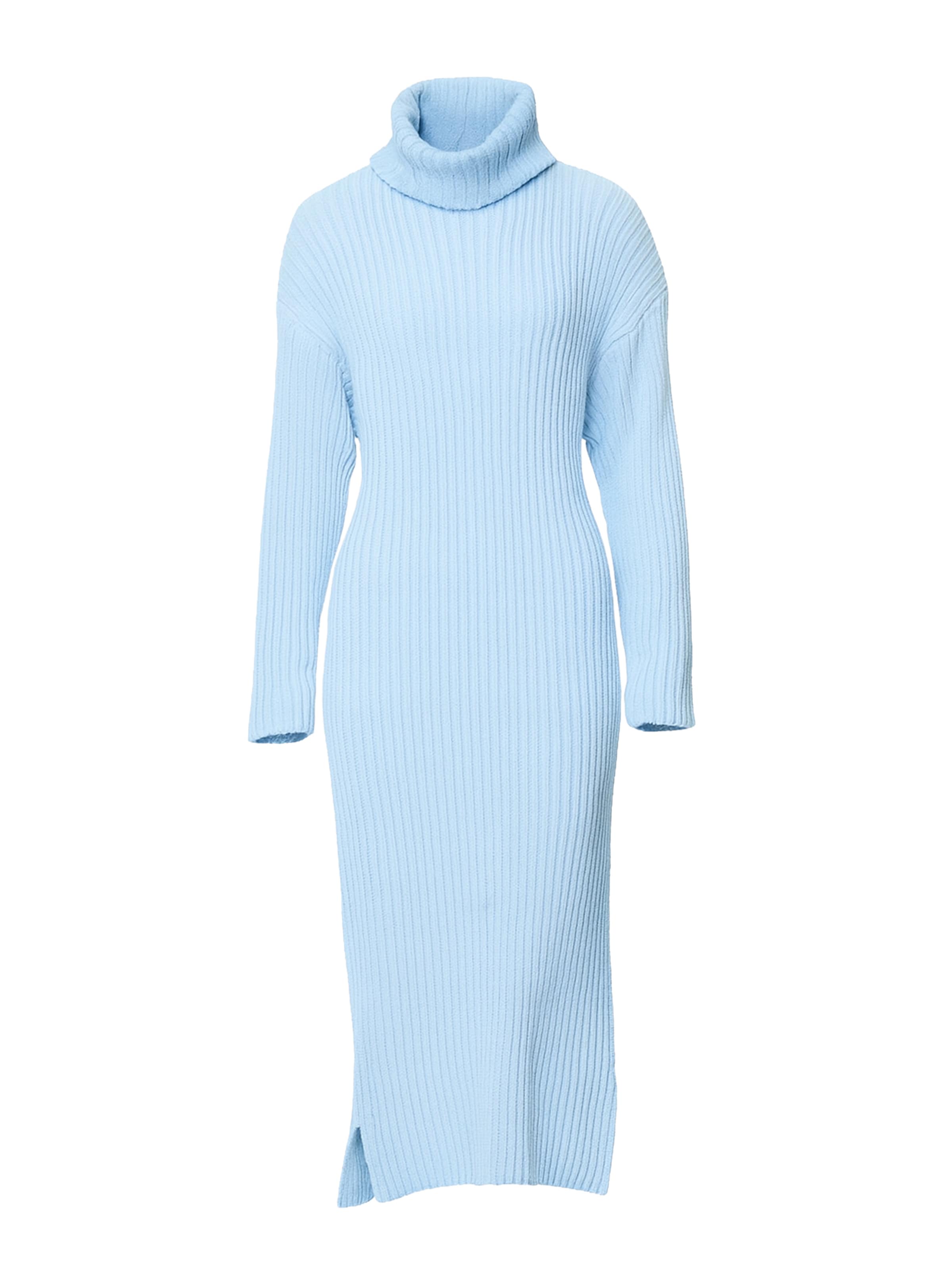 Robes en maille Elara en bleu : devant