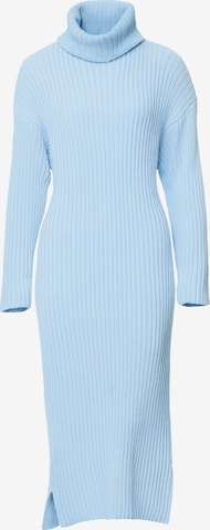 Robes en maille Elara en bleu : devant