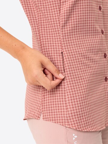 VAUDE Athletic button up shirt 'Seiland ST III' in Red
