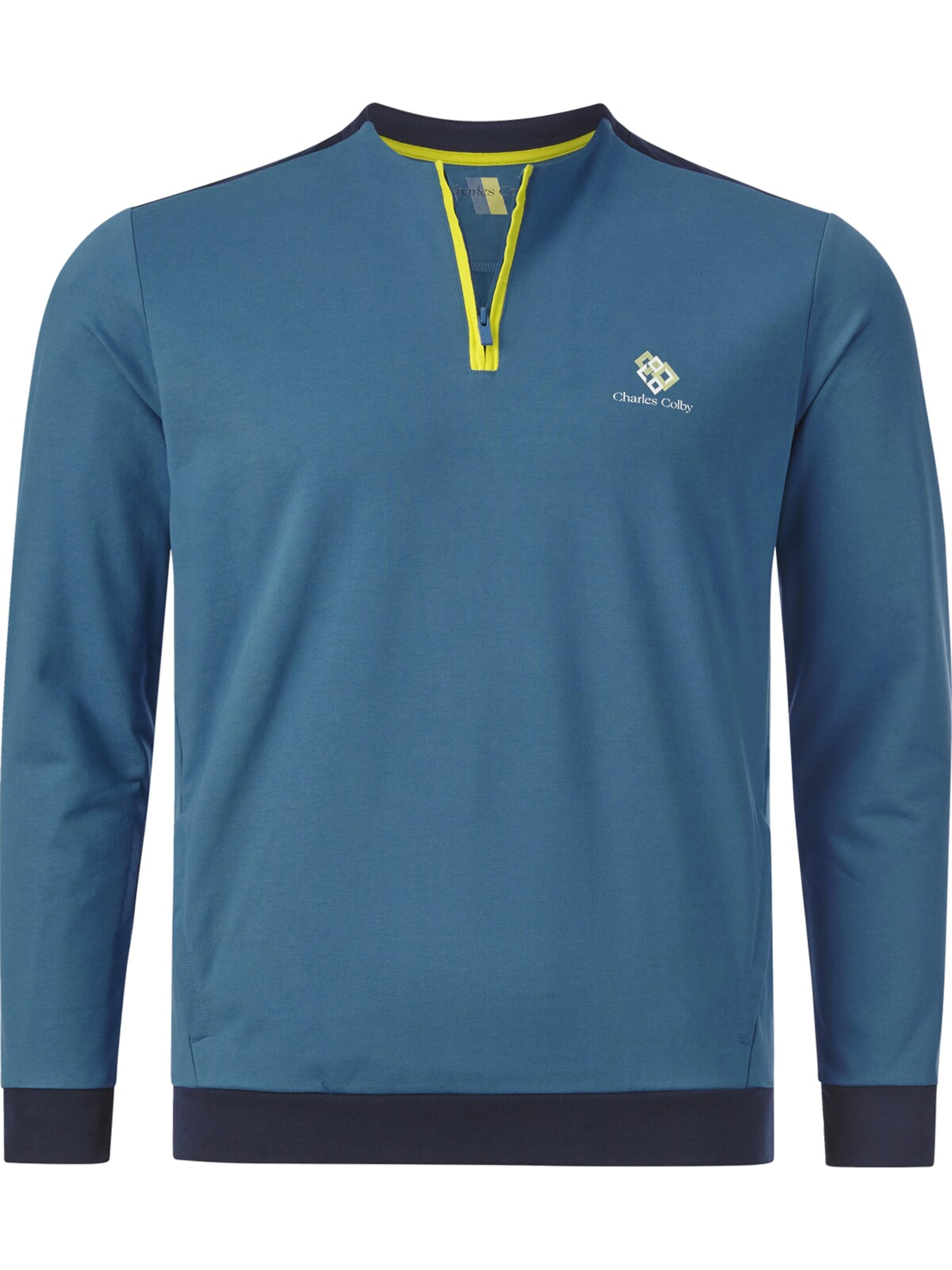 Charles Colby Sweatshirt ' Earl Torin ' in Blau: Vorderseite