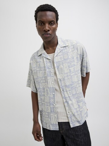 JACK & JONES Comfort fit Button Up Shirt in Blue