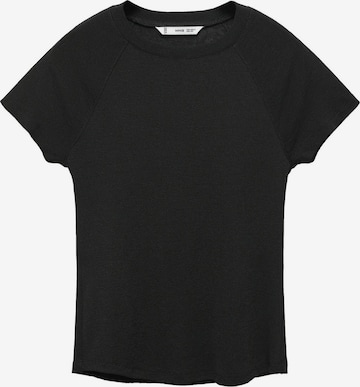 MANGO Koszulka 'MUSCAT' w kolorze czarny: przód